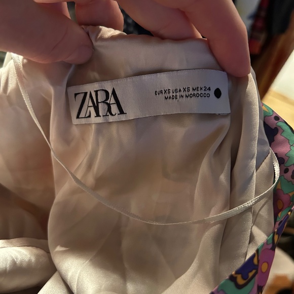 Zara SPECTACULAR vibrant colors mixed print kimono sleeve robe XS - Picture 3 of 6